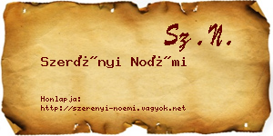Szerényi Noémi névjegykártya