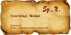 Szerényi Noémi névjegykártya