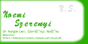 noemi szerenyi business card
